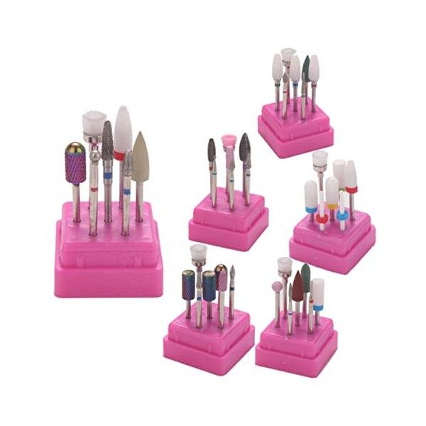 minkissy 7Pcs 1 Set Ensemble DOngles En Acrylique Mèches À Ongles En Diamant Outils À Ongles Ongles En Acrylique Limes À Ong