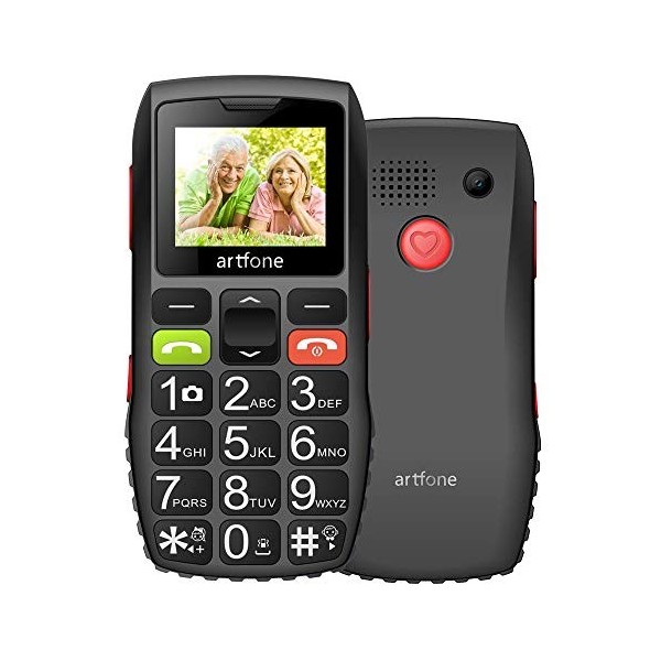 Artfone C1+ Téléphone Portable Senior Débloqué avec Grandes