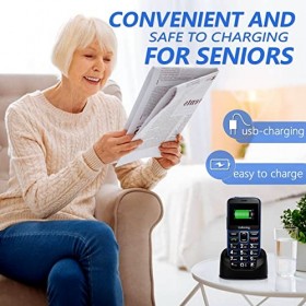 uleway 4G LTE Téléphone Portable Senior Débloqué avec Grandes Touches,Basique Mobile sans Forfait |2.4" TFT |Touches | Radio 