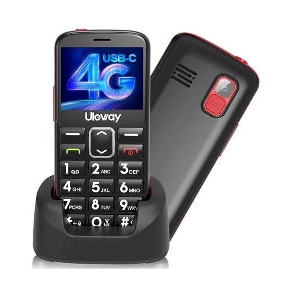 uleway 4G Telephone Portable Senior, Téléphone Portable Basique pou