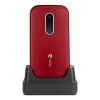 Doro 6620 Téléphone Portable 3G à Clapet Débloqué pour Seniors avec Grandes Touches, Touche dAssistance avec GPS et Socle Ch