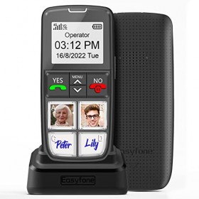 USHINING 2G Téléphone Portable Senior Débloqué avec Grandes Touches,  Basique Telephone Mobile pour Personne Agée, Bouton SOS, Dual-SIM, 800mAh
