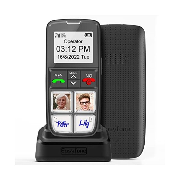 Easyfone T6 4G Téléphone Portable Senior Débloqué Le Plus Simple