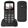 GSM Téléphone Portable Senior Débloqué avec Grandes Touches, Volume Élevé, Batterie 800 mAh, Bouton SOS, Station de Charge, D