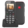 GSM Téléphone Portable Senior Débloqué avec Grandes Touches, Volume Élevé, Batterie 800 mAh, Bouton SOS, Station de Charge, D