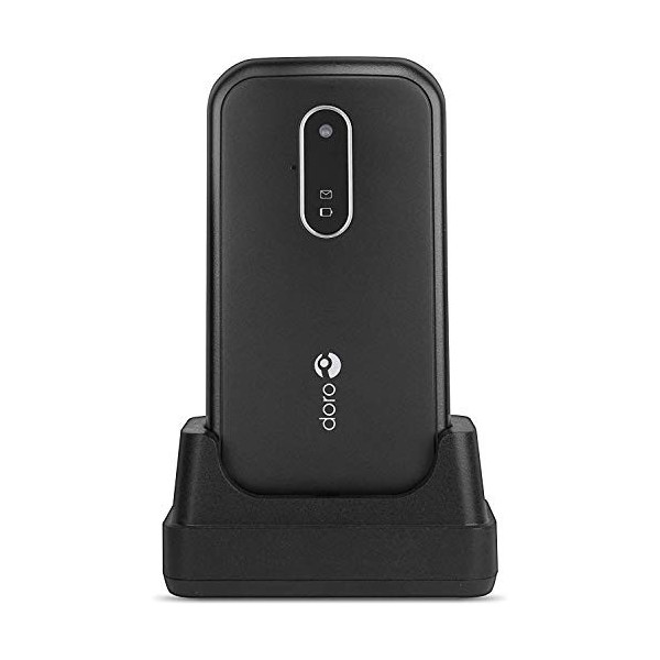 Doro 6620 Téléphone portable 3G à clapet avec de grands boutons pour personnes âgées avec écran 2,8", bouton durgence et loc