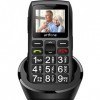 artfone GSM Telephone Senior 1.8 avec Grandes Touches, Batterie 1400mAh, Bouton SOS, Radio FM, Lampe Torche, Station de Cha