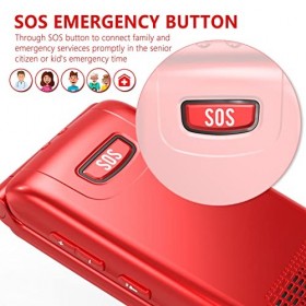 Téléphone portable pour senior avec gros boutons, GSM sans SIM, téléphones portables basiques débloqués, facile à utiliser, t