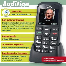 Mobiho-Essentiel Le Classic Initial Noir, Pret A TELEPHONER avec SIM, Livré Directement avec 12h d’appels utilisable sur 12 M