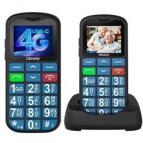 USHINING 3g Téléphone Portable Senior Clapet Débloqué avec Grandes Touches,  Téléphone pour Personnes âgées avec Haute Volume