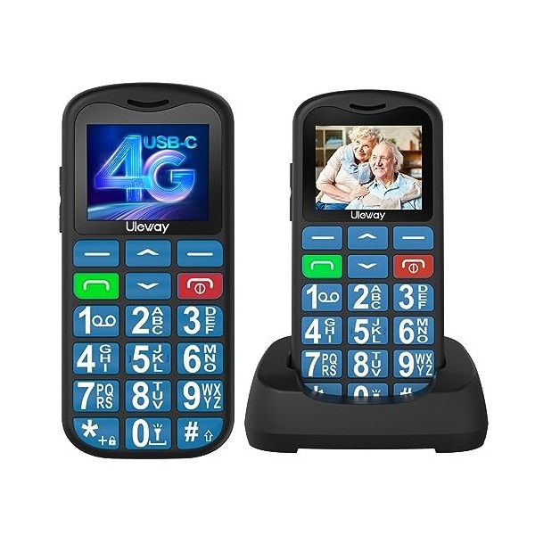 USHINING 3g Téléphone Portable Senior Clapet Débloqué avec Grandes