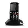 Guwet Téléphone Portable Senior débloqué avec Grandes Touches,Batterie 1800mAh et Base de Chargeur,Bouton SOS et Lampe Torche