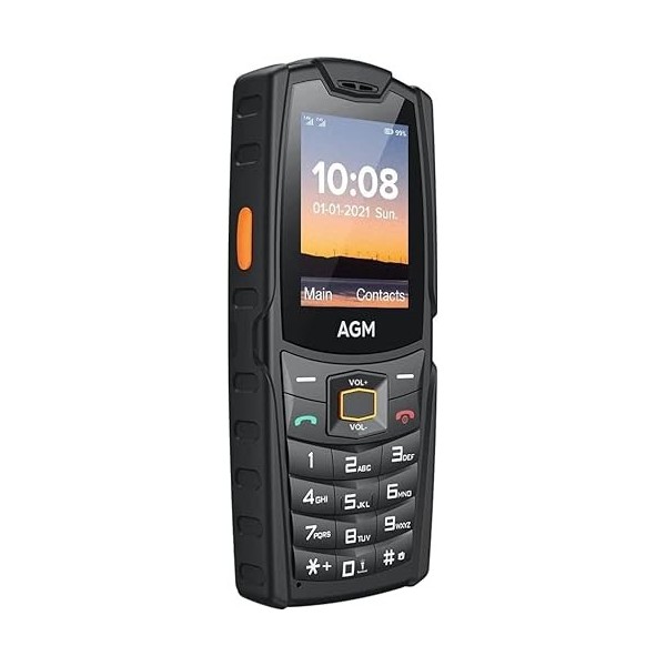 AGM M6 Telephone Portable Senior 4G avec Haut-Parleur 109 DB, Telephone Portable Incassable Étanche IP68, Écran 2,4" pour Per