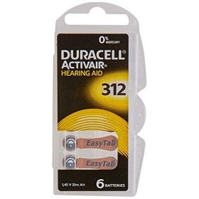 Duracell Easytab/Activair Type 312 pour Appareils Auditifs Zinc Air P312 PR41 ZL3 - Lot de 60