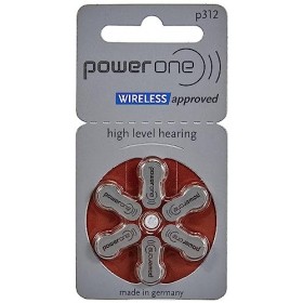 Power One Zinc p312 pile pour prothèse auditive, 60 pcs pack