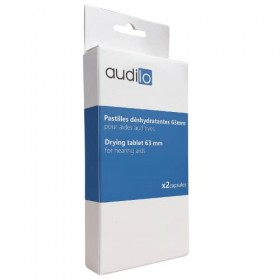Audilo - Lot de 2 Pastilles Déshydratante 63mm pour Appareils Auditifs - Séchage pour Aides Auditives - Indispensable pour l