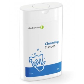 AudioNova - Lingettes Nettoyantes Désinfectantes pour Appareils auditifs et Accessoires | Lingettes humides pour Aides auditi