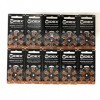 Batteries 312 ZAS pour appareils auditifs, pack de 60 piles Zinc Air sans mercure - marron