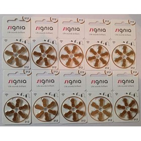 Lot de 10 piles pour appareils auditifs Heller 312 PR41 -