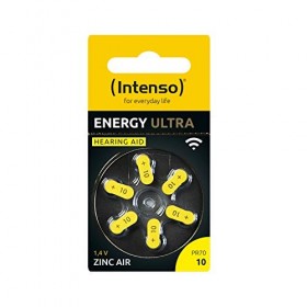 Intenso Energy Ultra Lot de 6 Piles pour appareils auditifs, PR 70, Type 10