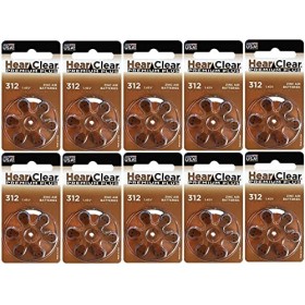 HearClear Lot de 60 piles pour appareils auditifs Taille 312 PR41