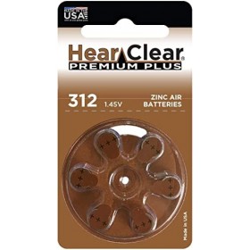 HearClear Lot de 60 piles pour appareils auditifs Taille 312 PR41