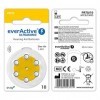 everActive Lot de 10, 60 Piles pour appareils auditifs Haute Performance Zinc Air 10 Blister de 4 Ans Jaune Ultrasonic PR70