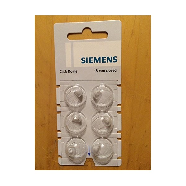 Siemens Click Dome Lot de 6 boutons pression 8 mm