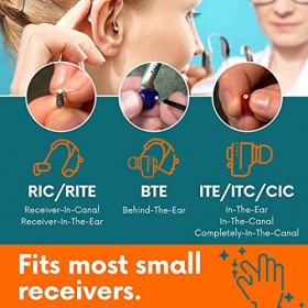 Lot de 5 x 40 filtres de cire pour appareils auditifs compatibles avec Phonak, Widex, Unitron, Resound BTE/ITE Transparent 