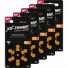 XX-Treme Lot de 5 piles pour appareils auditifs Longlife Extra - Type 13-30 piles pour appareils auditifs - PR48 - Code coule