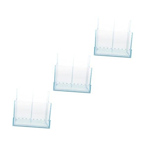 Beavorty 3 Pièces Support De Stockage De Broyeur Kits De Nettoyage De Bureau Portables Bacs De Rangement En Plastique Transpa