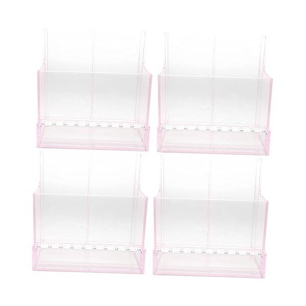 Beavorty 3 Pièces Support De Stockage De Broyeur Kits De Nettoyage De Bureau Portables Bacs De Rangement En Plastique Transpa