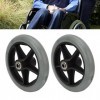 6 Pouces Roue en Caoutchouc de Remplacement Fauteuil Roulant Roues Avant Déambulateur Déambulateur Antidérapant Roulettes de 