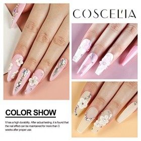 COSCELIA Poudre Acrylique et Liquide Ensemble, Poudre Acrylique Pour Ongles Monomer Liquide Acrylique Couleurs Poudre Acryliq