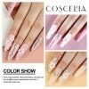 COSCELIA Poudre Acrylique et Liquide Ensemble, Poudre Acrylique Pour Ongles Monomer Liquide Acrylique Couleurs Poudre Acryliq