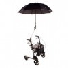 MPB® 99 SR Parapluie déambulateur pour déambulateur Compatible avec 99 % de tous les types de rollers Noir/réfléchissant Avec