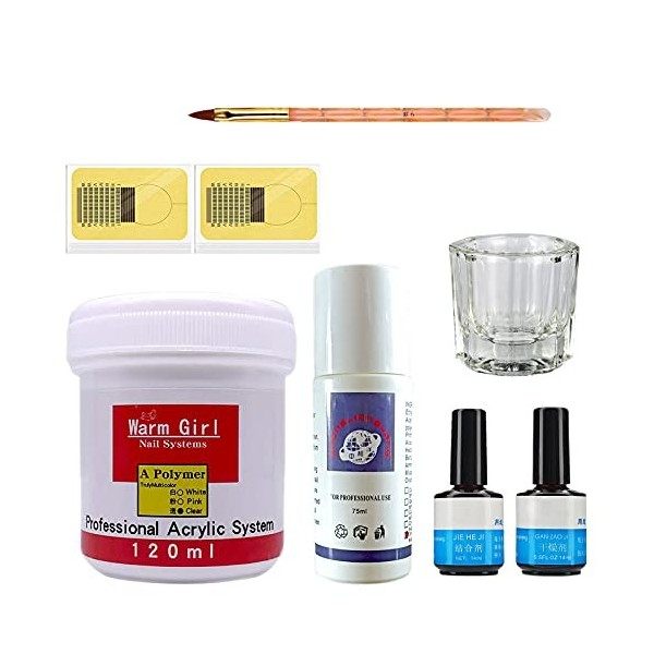 Kit complet pour ongles en acrylique pour manucure et manucure