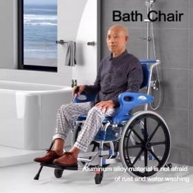 IUBOLE Chaise De Bain, Chaise Daisance à roulettes, Chaise De Bain Spéciale, Chaise Daisance Portable, Toilettes pour Perso