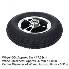 Roue De Fauteuil Roulant En PU, 7 "x 1.85", Moyeu De Roue En Acier Allié Antirouille, Motif De Roue Antidérapant Amélioré, Re