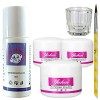 Warm Girl Kit de poudres acryliques transparentes 120 g avec monomère liquide acrylique 75 ml , formes dongles, kit dext