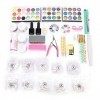 Kit de gel dextension dongle, nail art professionnel stylo pointillé nail file strass ciseaux outil de manucure set nail ar