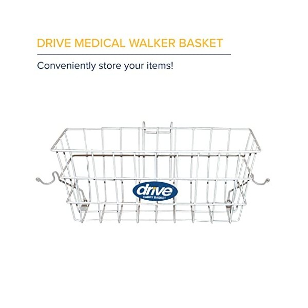 Drive Medical Walker Basket, White by Drive Medical