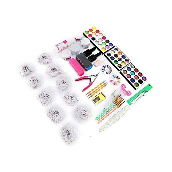 Kit de gel dextension dongle, nail art professionnel stylo pointillé nail file strass ciseaux outil de manucure set nail ar