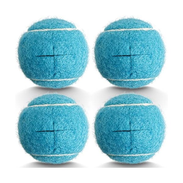 HPWFHPLF Lot de 4 balles de tennis prédécoupées pour chaises, bureaux, pieds de meubles et protection du sol imprimé léopard