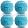 HPWFHPLF Lot de 4 balles de tennis prédécoupées pour chaises, bureaux, pieds de meubles et protection du sol imprimé léopard