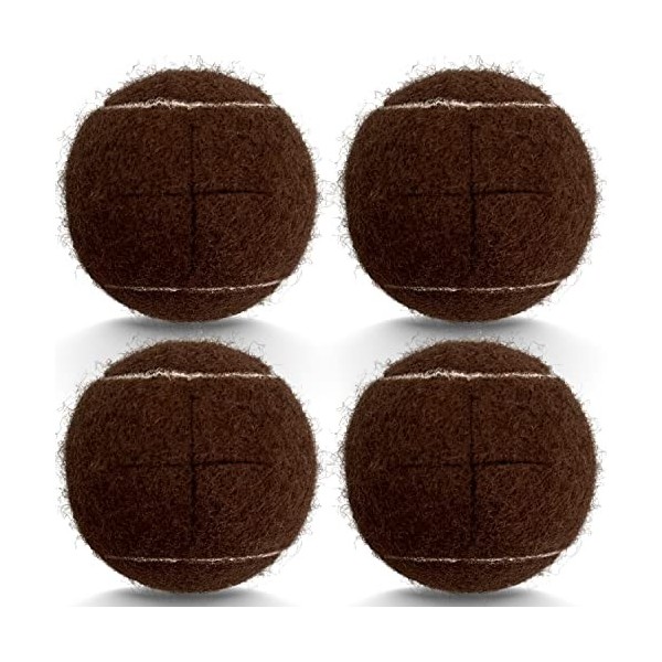 HPWFHPLF Lot de 4 balles de tennis prédécoupées pour chaises, bureaux, pieds de meubles et protection du sol imprimé léopard