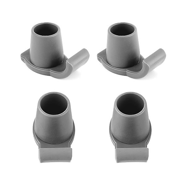 4pcs Patins de Ski Walker, Heavy Duty Patins Walker Remplacement des Pieds Walker Skis Walker Glide pour Tubes de 1 1/8 pouce