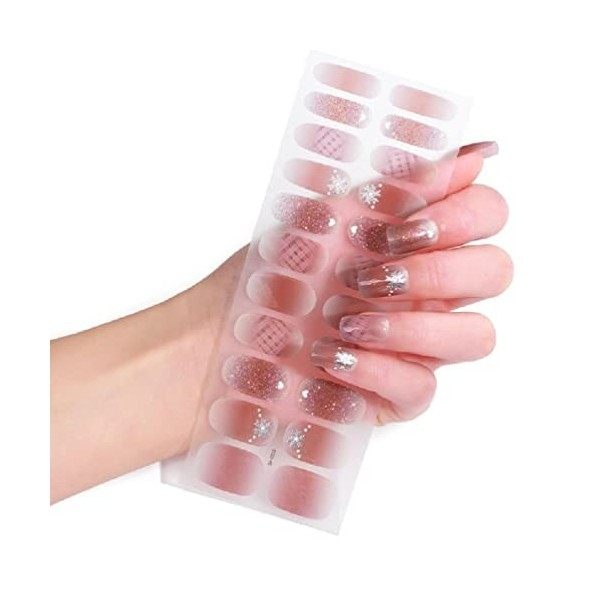 22 Pcs/pack Nail Wraps Femmes Vernis À Ongles Bandes Multi-Couleurs Auto-Adhésif Ongles Autocollants Ongles Acrylique Nail St