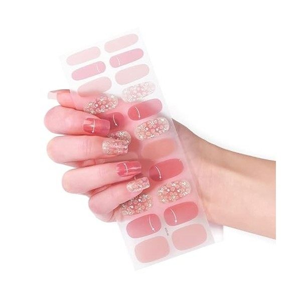 22 Pcs/pack Nail Wraps Femmes Vernis À Ongles Bandes Multi-Couleurs Auto-Adhésif Ongles Autocollants Ongles Acrylique Nail St