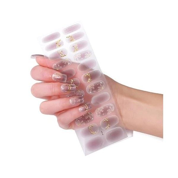 22 Pcs/pack Nail Wraps Femmes Vernis À Ongles Bandes Multi-Couleurs Auto-Adhésif Ongles Autocollants Ongles Acrylique Nail St